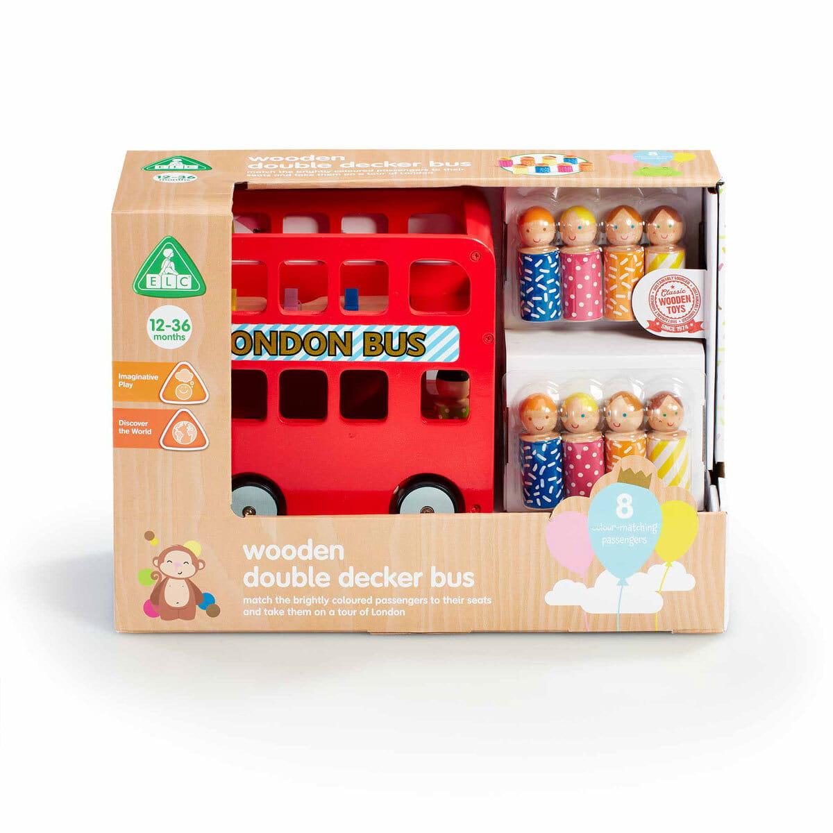 Early Learning Centre Wooden Double Decker Bus Mothercare